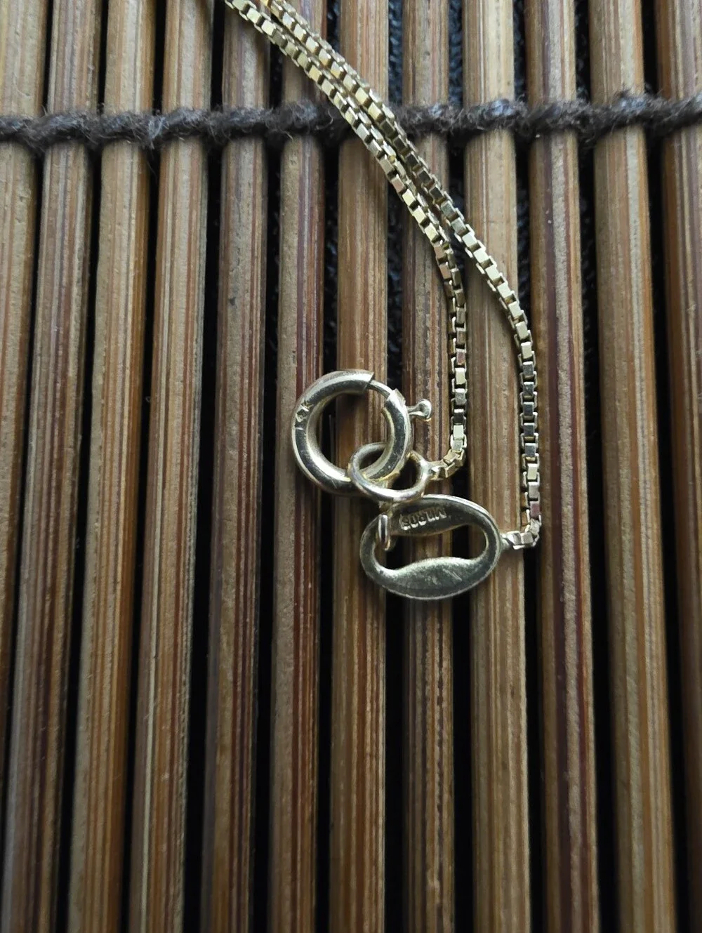 14k Puff Heart Yellow Gold Necklace (Vintage)